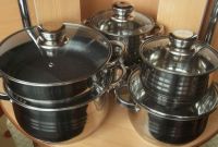 Набір посуду з нержавіючої сталі пр-під Німеччина дно 9-ти шарове і подарунок фен - фото 0