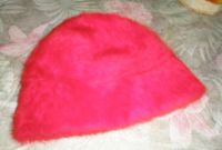 Новая,женская,зимняя шапка,ангорка,цвет ярко-красный,алый. - фото 2