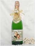 Свадебное оформление бутылок шампанского - фото 0